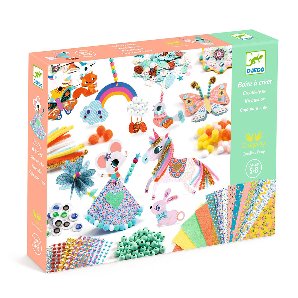 DJECO The Fairy Box - Kit de manualidades multiactividad, tamaño mediano