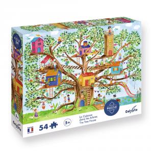 Puzzle casas en el árbol 54 piezas. Calypto