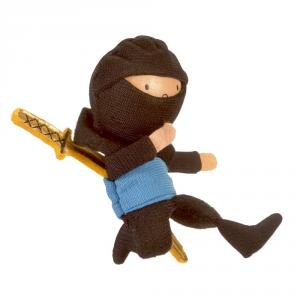 Marioneta de dedo ninja azul