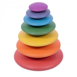 Rainbow buttons madera colores apilables