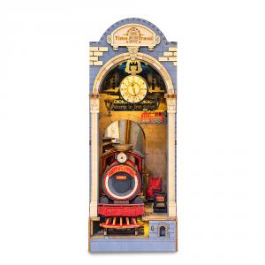DIY soporte libros 3D madera Time Travel miniatura