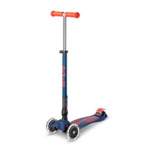 Patinete Maxi Micro Deluxe plegable Led azul y rojo