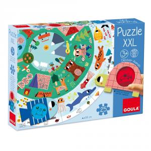 Puzzle XXL descubre animales 25 pzas circular