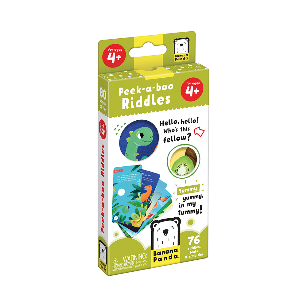 Peek a Boo Riddles for ages 4PluS tarjetas inglés