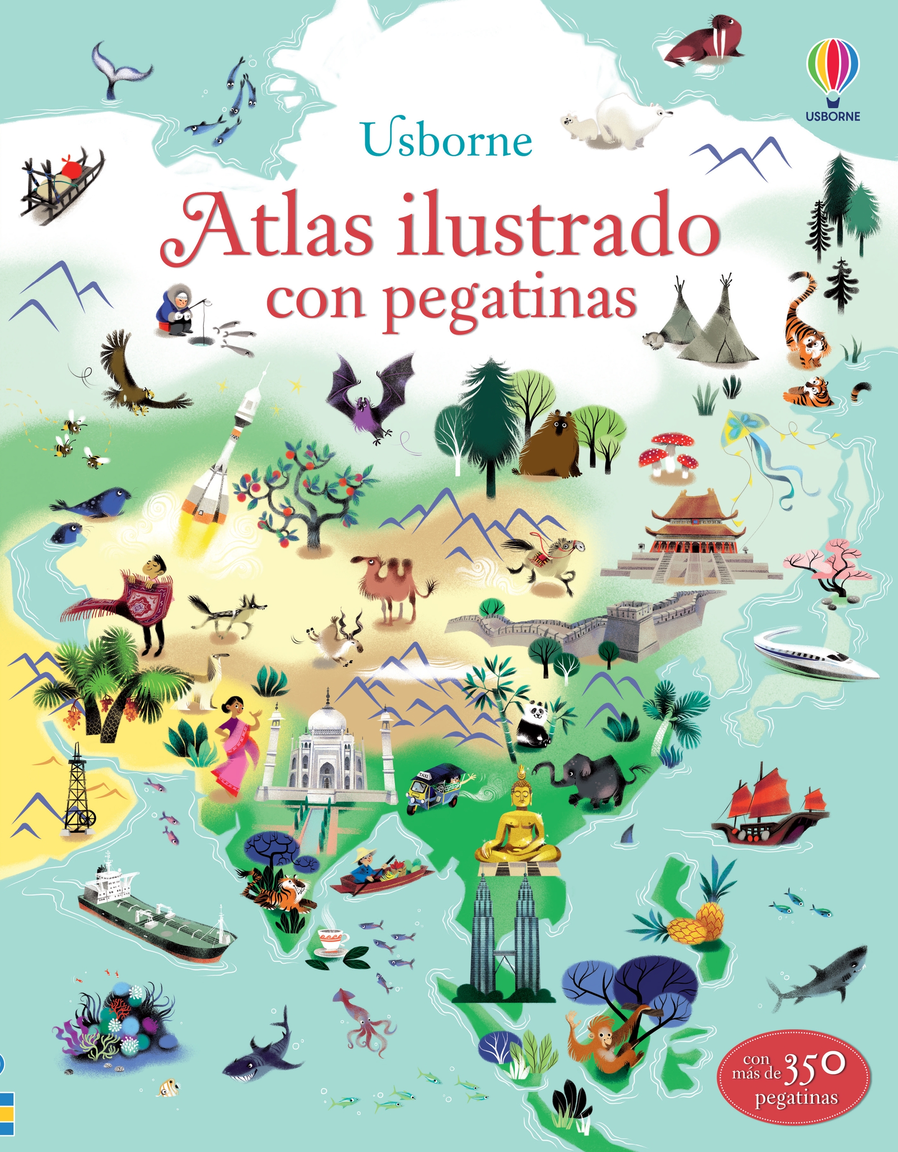 Atlas ilustrado con pegatinas