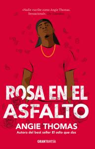 Rosa en el asfalto