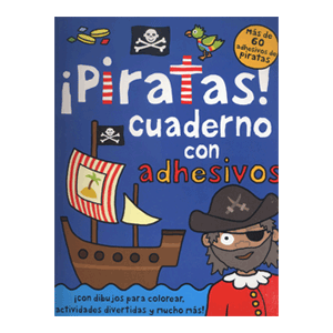 ¡PIRATAS CUADERNO CON ADHESIVOS!