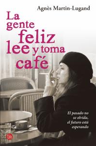 La gente feliz lee y toma café