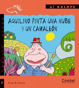 Aquilino pinta una nube y un camaleón