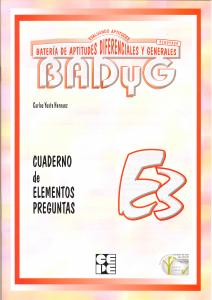 BADyG E3, M y S. Hoja de Respuesta (25 unidades)