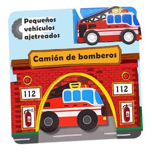 Camión de bomberos. Pequeños vehículos ajetreados.