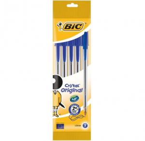 Bolígrafo Bic azul 5 unidades