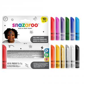 Set 12 barritas maquillaje Snazaroo 12 colores 7gr.