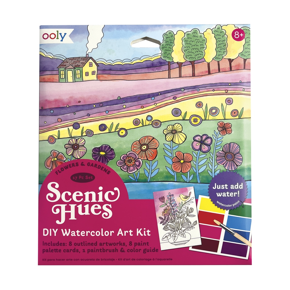 Kit DIY pinta con acuarela flores y jardines Scenic Hues