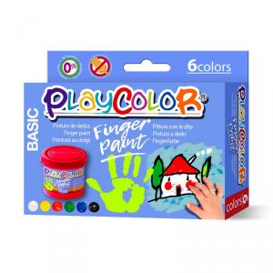 Pintura de dedos 6 colores 40ml. Playcolor Instant