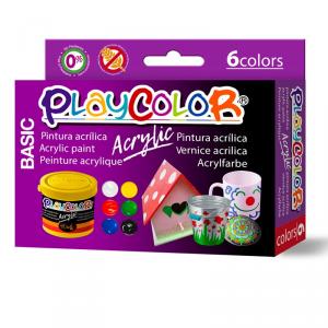 Pintura acrílica 6 colores básicos Playcolor Instant