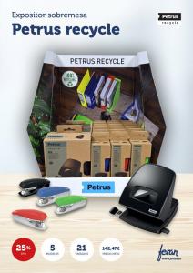 Expositor sobremesa Petrus Recycle con contenido