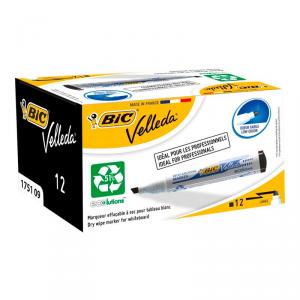 Rotulador para pizarra blanca Velleda Marker negro 12 unidades