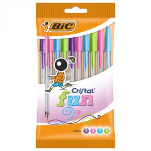 Bolígrafo 10 colores Bic Cristal Fun