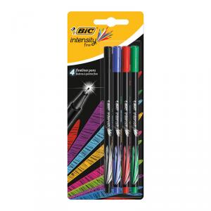 Rotulador Bic Intensity punta fina blíster 4 colores