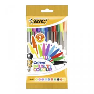 Bolígrafo 10 colores Bic cristal