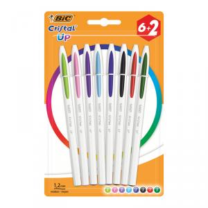 Bolígrafo Bic Cristal Up blíster 6 colores 2 gratis