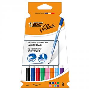 Rotulador para pizarra blanca Velleda 8 colores