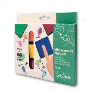 Set mini almohadillas con tinta para estampar 12 colores