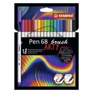 Rotulador punta pincel 18 colores Stabilo Pen 68 Arty