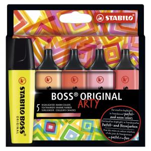 Stabilo Boss marcador 5 colores cálidos Arty