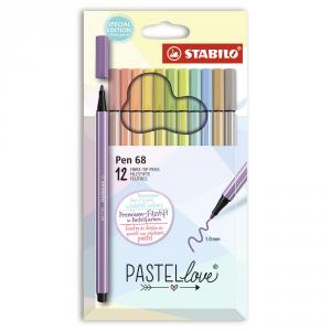 Rotulador 12 colores Stabilo Pen 68 Pastel Love