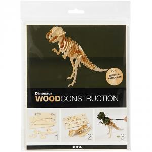 Construcción de madera para ensamblar T-Rex 3D