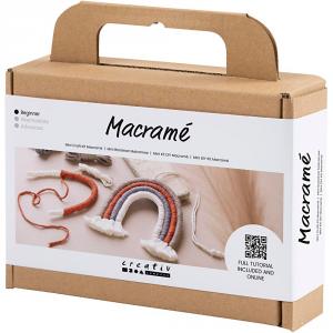 Mini kit DIY crea arcoíris de macramé.