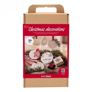 Kit manualidades adornos navideños de arcilla