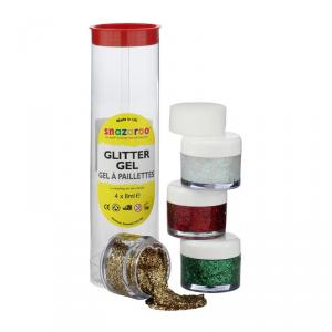 Gel purpurina 4 colores 8ml. Snazaroo.