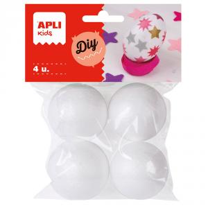 Bolas de pórex 4,5cm 4 unidades Apli