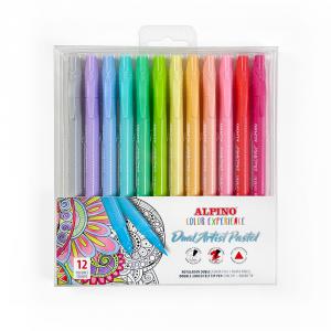 Rotulador Alpino 12 colores pastel Dual Artist