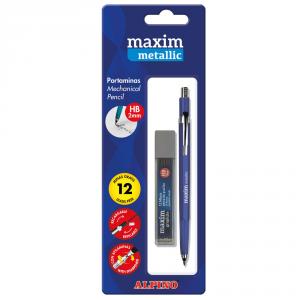 Portaminas maxim metallic 2mm HB blíster 1ud.