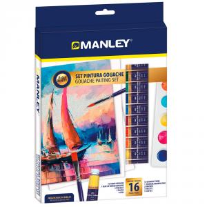 Set gouache 16 piezas Manley