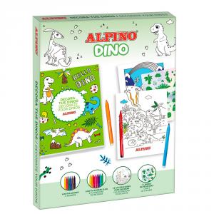 Set Alpino dino decora con rotuladores y pegatinas