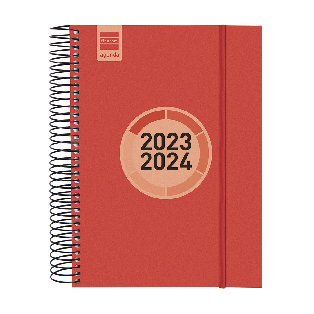 Agenda Din A4 folio 2024 espiral gusanillo Tinos, dia pagina