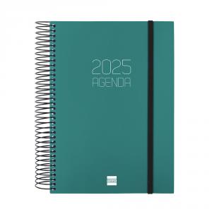 Agenda espiral Opaque E10 verde 2025 día página