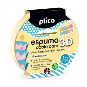 Cinta espuma adhesiva 3D doble cara 155mmx2m