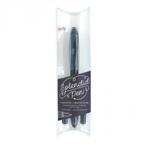 Pluma Splendid Pen negro con 3 cartuchos