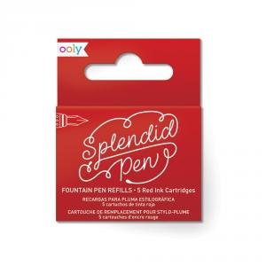 Cartucho de tinta roja pluma Splendid 5 unidades