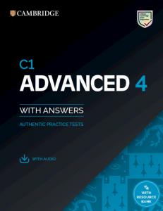 C1 Advanced 4 Practice Tests with answers·Avanzado