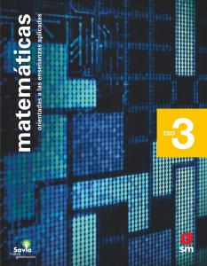 Matemáticas orientadas a las enseñanzas aplicadas. 3 ESO. Savia Nueva Generación·E.S.O..3er Curso