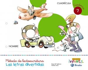 Las letras divertidas Cuadrícula Cuaderno 7·Infantil.3er Curso·5 años Educación Infantil